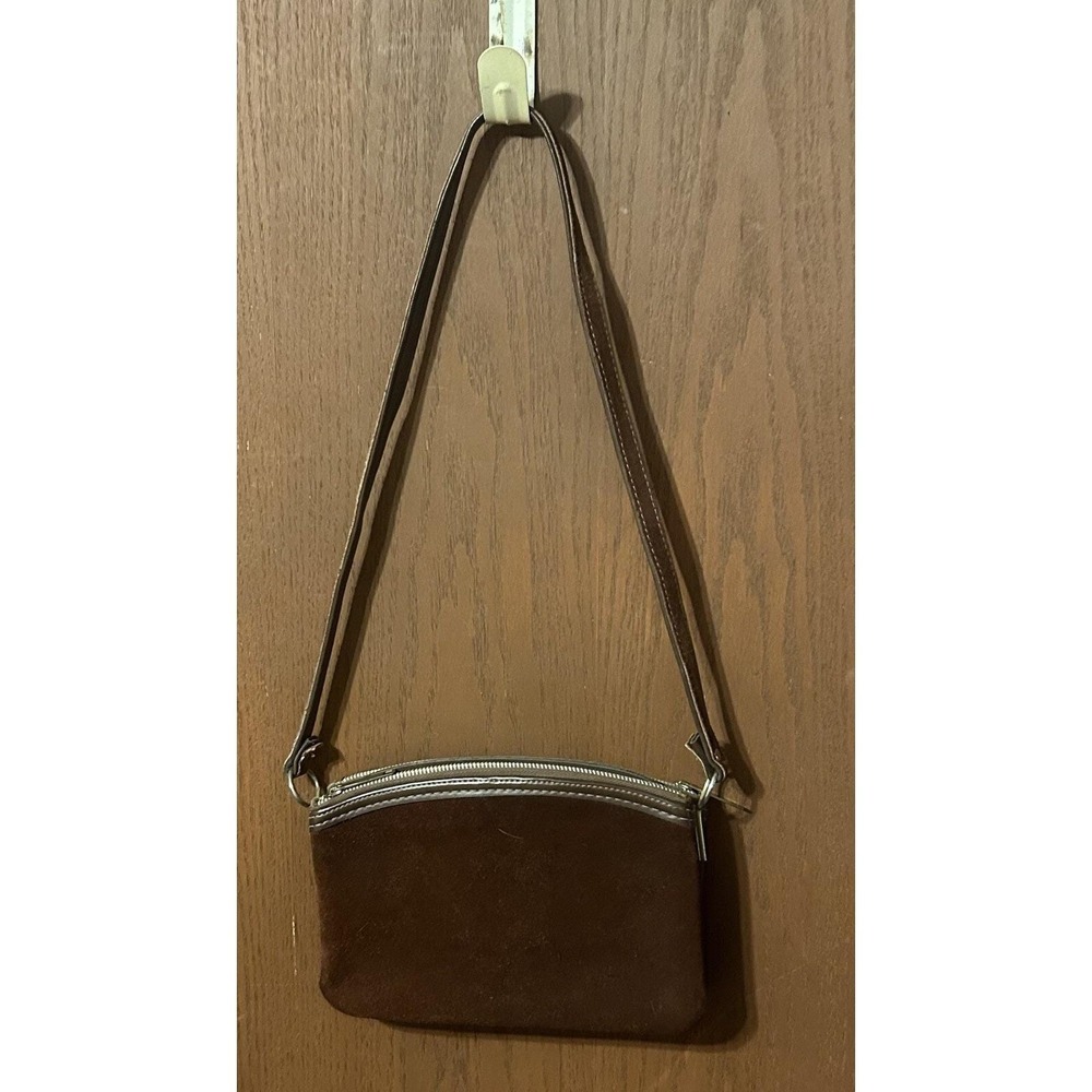 Vintage Spilene Suede Leather Chocolate Brown Purse Pocketbook Handbag TbH4